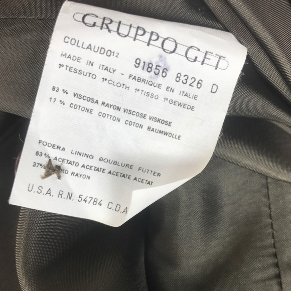 VINTAGE GIORGIO ARMANI brown velvet dress 6 - Picture 8 of 8